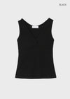Forete V-neck Wrap Sleeveless Top