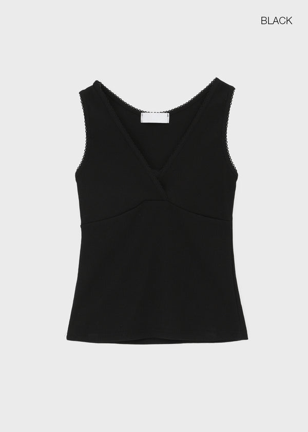 Forete V-neck Wrap Sleeveless Top