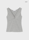 Forete V-neck Wrap Sleeveless Top