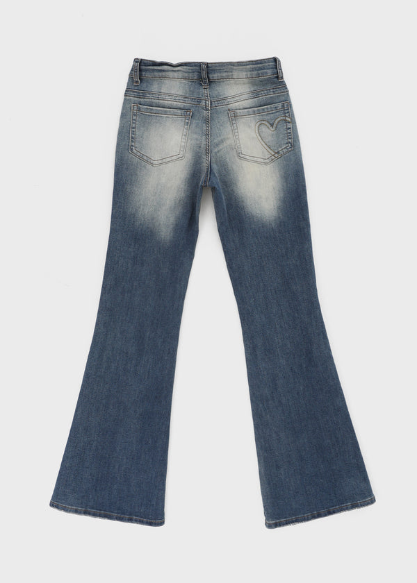 Clden Low-rise Bootcut Denim Pants