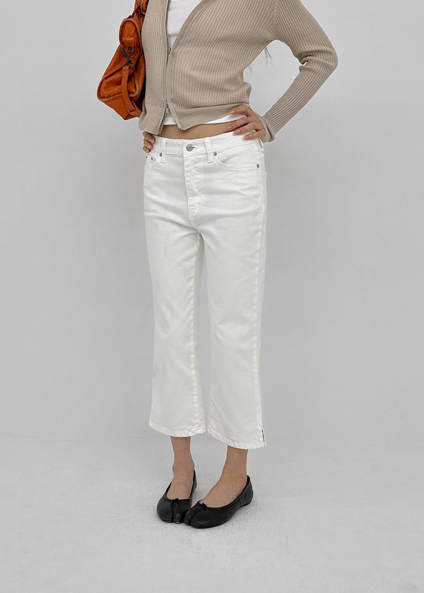 Popu Slit Cropped Capri Pants