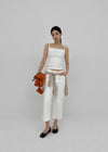 Popu Slit Cropped Capri Pants