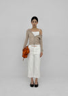 Popu Slit Cropped Capri Pants