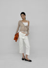 Popu Slit Cropped Capri Pants