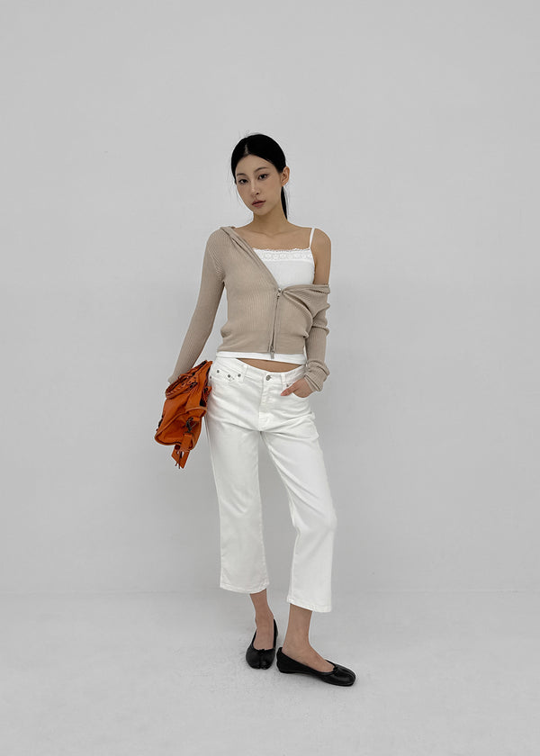 Popu Slit Cropped Capri Pants