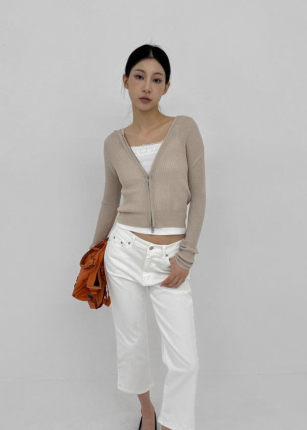 [MADE] Riev Ribbed Knit Zip-Up