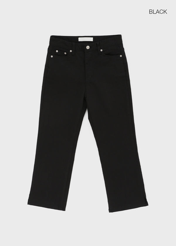 Popu Slit Cropped Capri Pants
