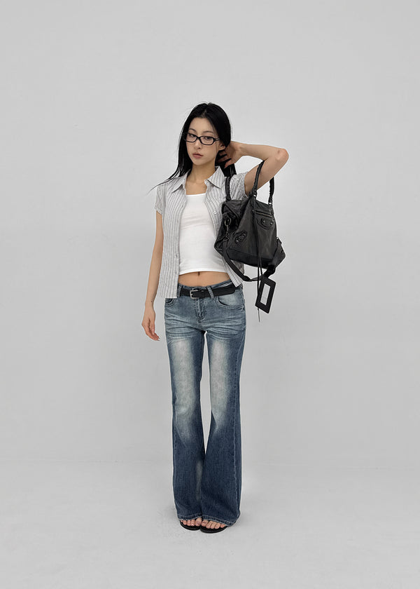 Clden Low-rise Bootcut Denim Pants