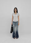 Clden Low-rise Bootcut Denim Pants