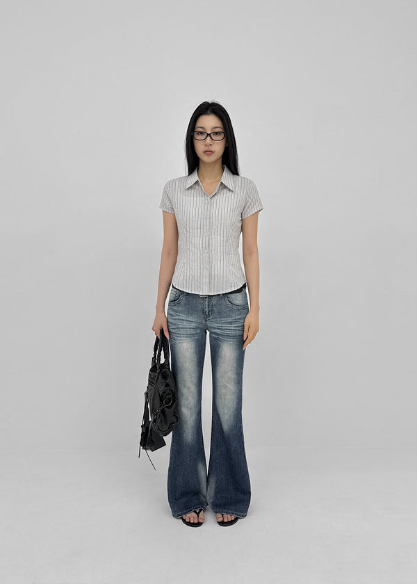 Clden Low-rise Bootcut Denim Pants