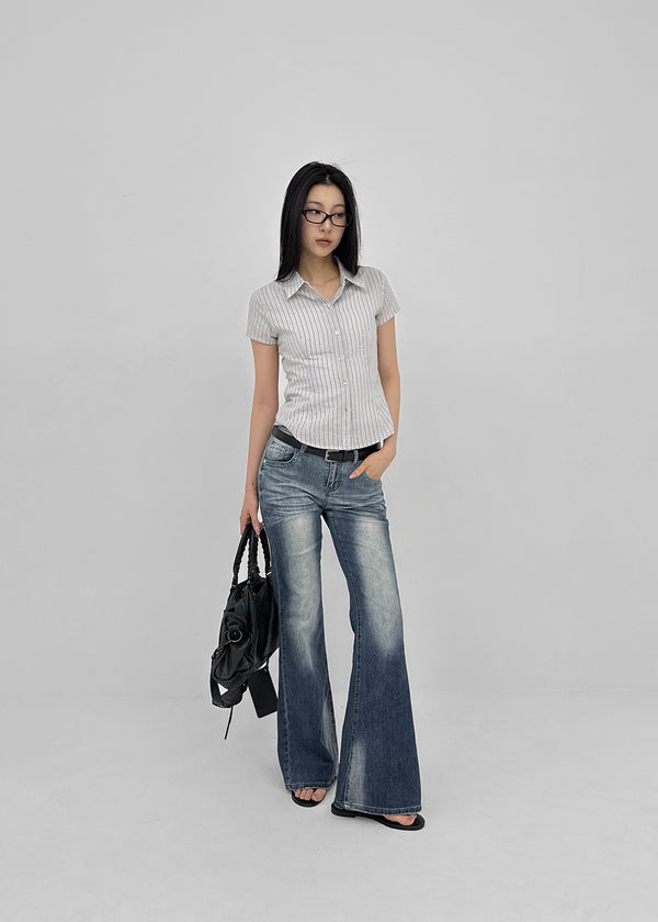 Clden Low-rise Bootcut Denim Pants