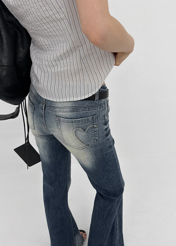 Clden Low-rise Bootcut Denim Pants