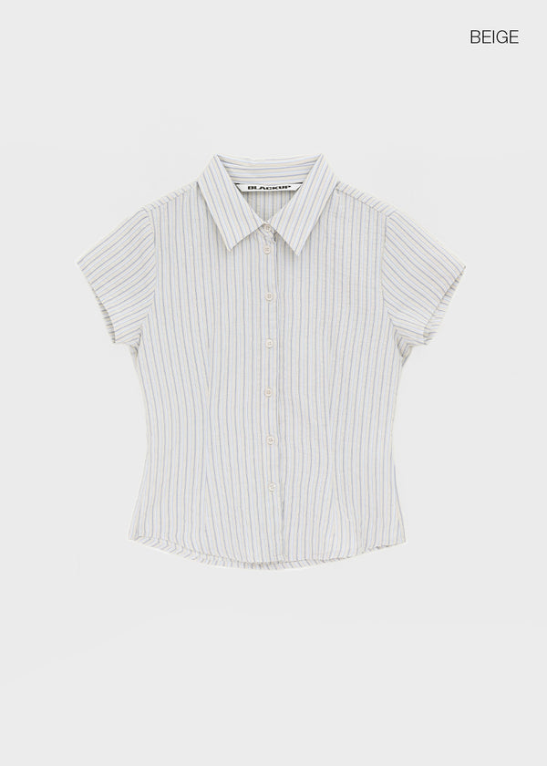 [MADE] Lunea Stripe Short-Sleeve Shirt