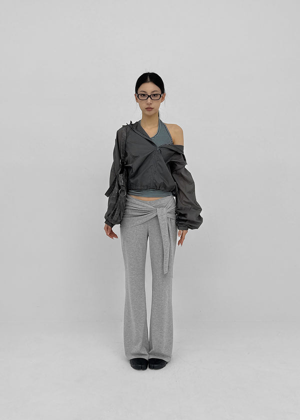 [MADE] Lofrom Set - Bootcut Pants, Layered Wrap