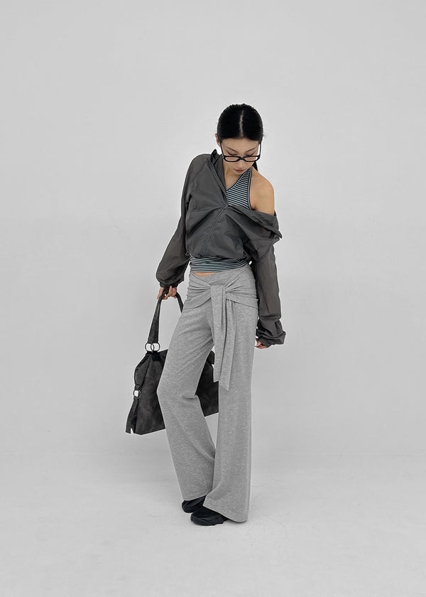 [MADE] Lofrom Set - Bootcut Pants, Layered Wrap