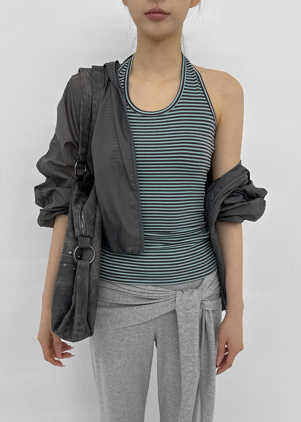 Thurid Striped Halter Top