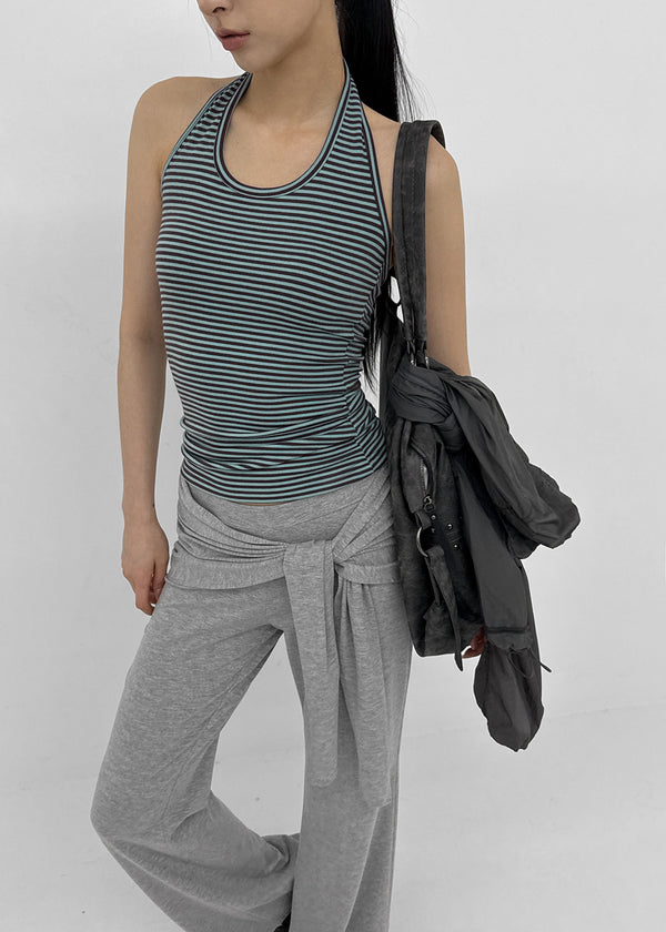 Thurid Striped Halter Top