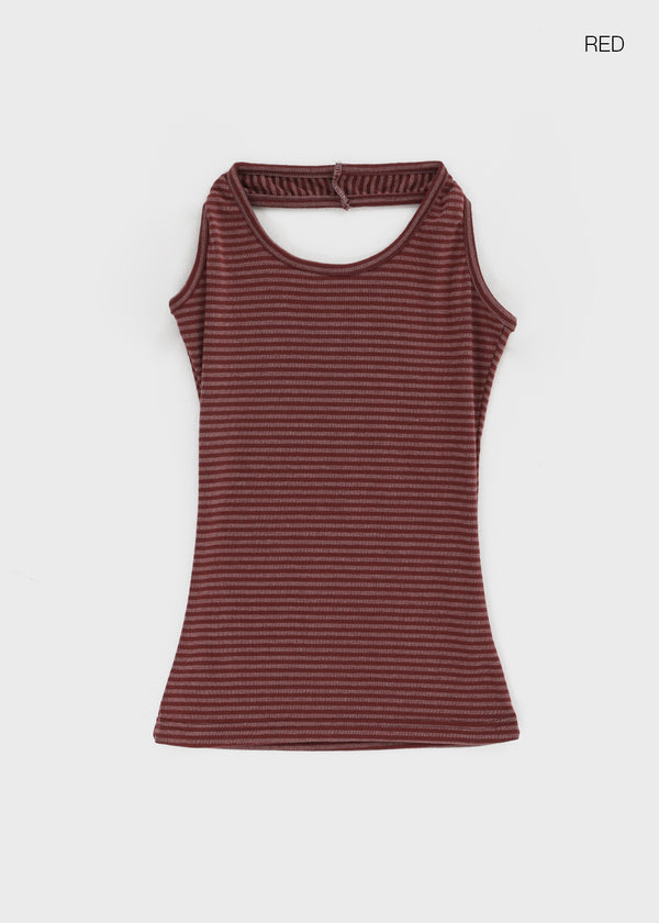 Thurid Striped Halter Top