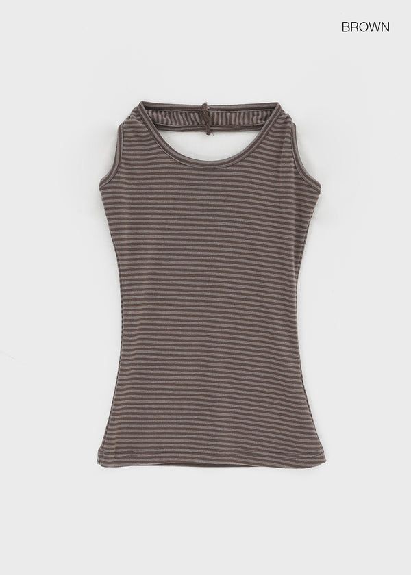 Thurid Striped Halter Top