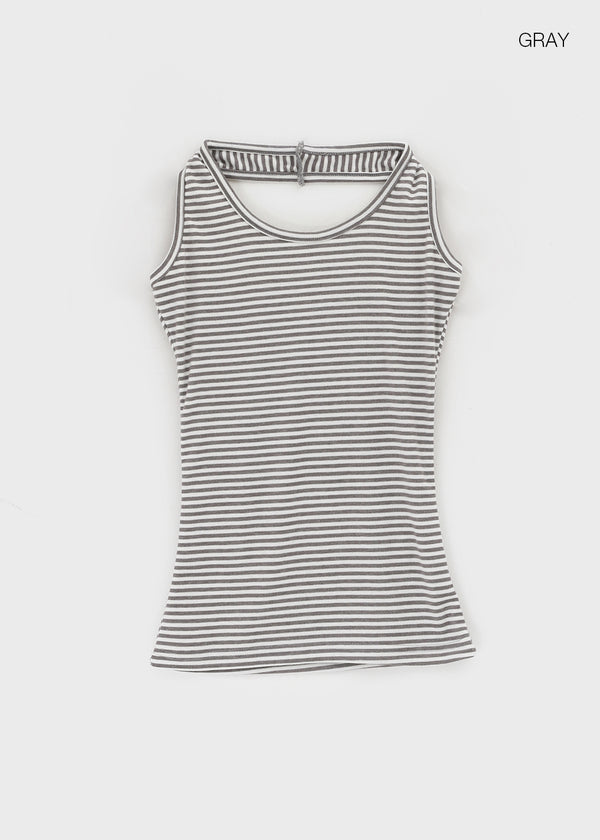 Thurid Striped Halter Top