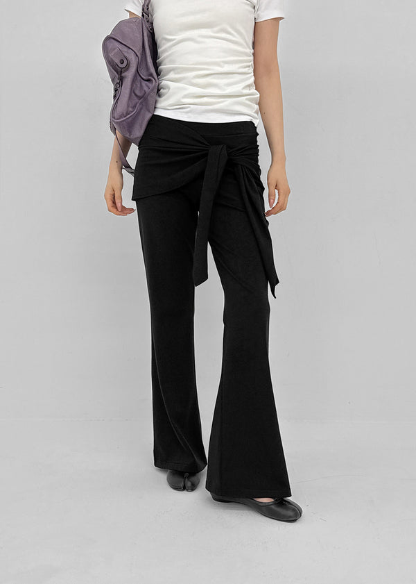 [MADE] Lofrom Set - Bootcut Pants, Layered Wrap