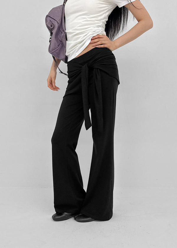 [MADE] Lofrom Set - Bootcut Pants, Layered Wrap