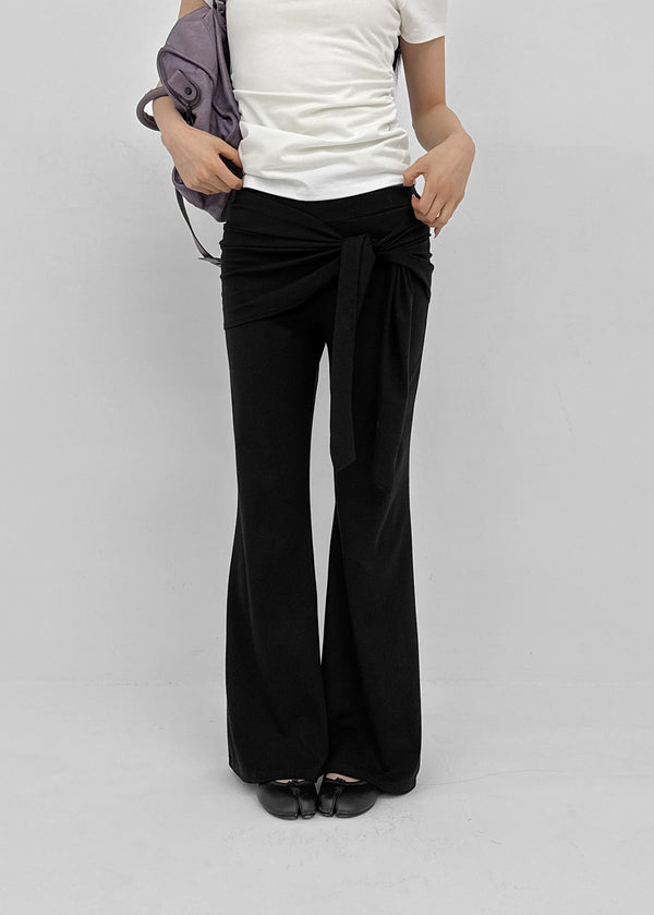 [MADE] Lofrom Set - Bootcut Pants, Layered Wrap