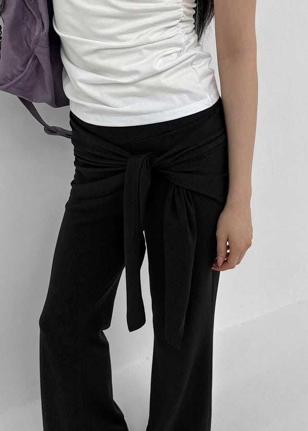 [MADE] Lofrom Set - Bootcut Pants, Layered Wrap