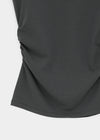 [MADE] Servi Shirred One-Shoulder Short-Sleeve T-Shirt