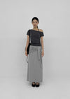 [MADE] Servi Shirred One-Shoulder Short-Sleeve T-Shirt