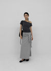 [MADE] Servi Shirred One-Shoulder Short-Sleeve T-Shirt