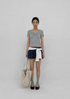 Picoten Twist V-neck Short Sleeve Tee