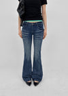 Temto Washed Low-rise Bootcut Denim Pants