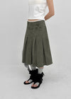 Formning Pleated Midi Skirt