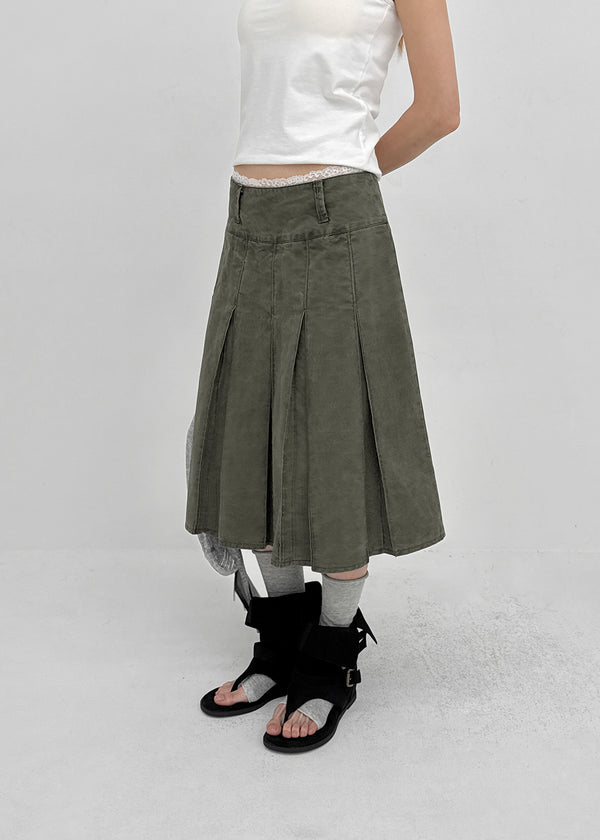 Formning Pleated Midi Skirt