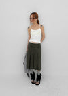 Formning Pleated Midi Skirt