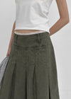 Formning Pleated Midi Skirt