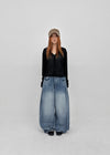 Comting Tab Pintuck Wide Denim Pants