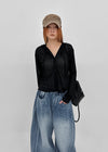 Comting Tab Pintuck Wide Denim Pants