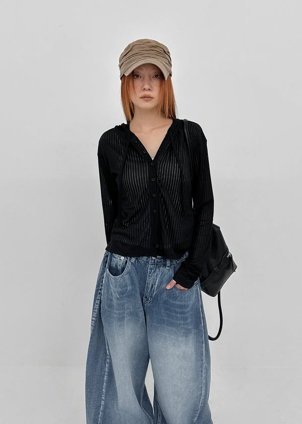 Comting Tab Pintuck Wide Denim Pants