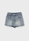 Kb Back Pocket Denim Mini Skirt Pants