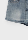 Kb Back Pocket Denim Mini Skirt Pants