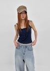 Flobin Button Layered Sleeveless (Built-in Cap)