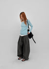 (UNISEX) Eiko Pintuck Wide Elastic Waist Pants
