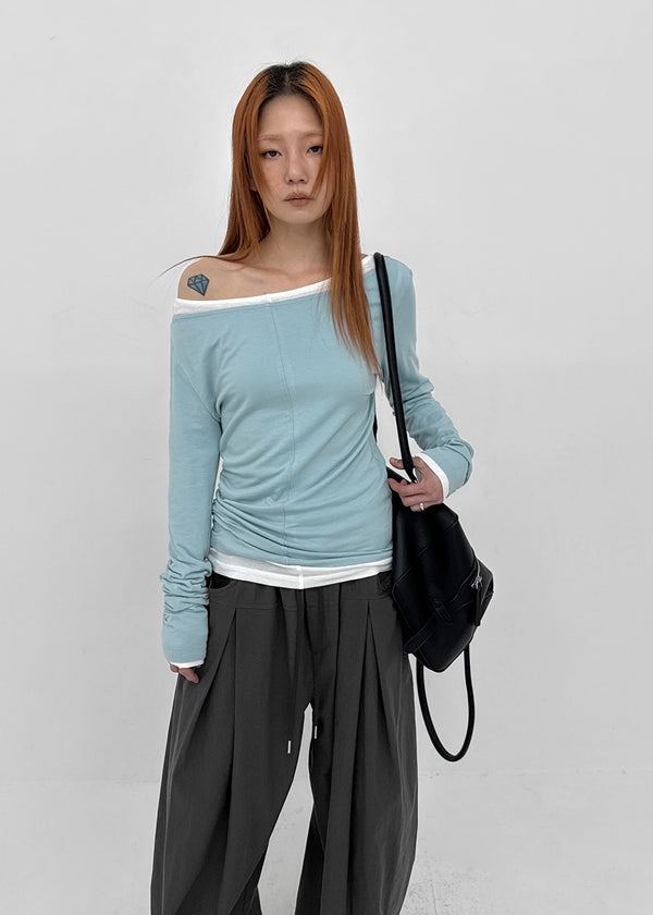 [MADE] Baemy Tencel Panel Long Sleeve Top