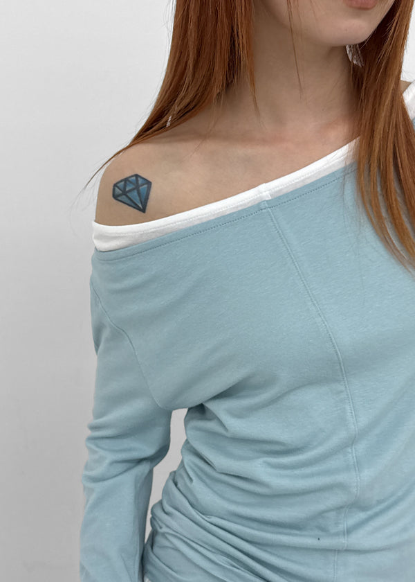 [MADE] Baemy Tencel Panel Long Sleeve Top