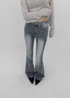 Loctong Hip-dip Washed Bootcut Denim Pants