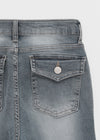 Loctong Hip-dip Washed Bootcut Denim Pants