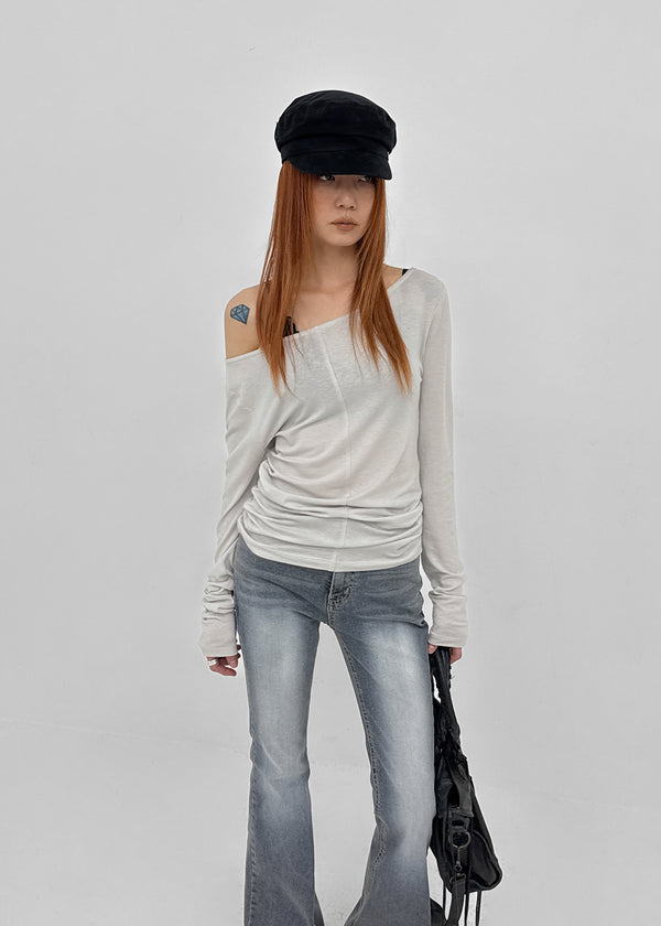 [MADE] Baemy Tencel Panel Long Sleeve Top