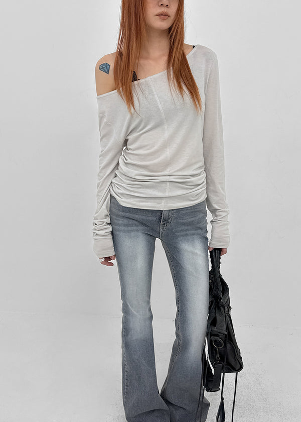 [MADE] Baemy Tencel Panel Long Sleeve Top